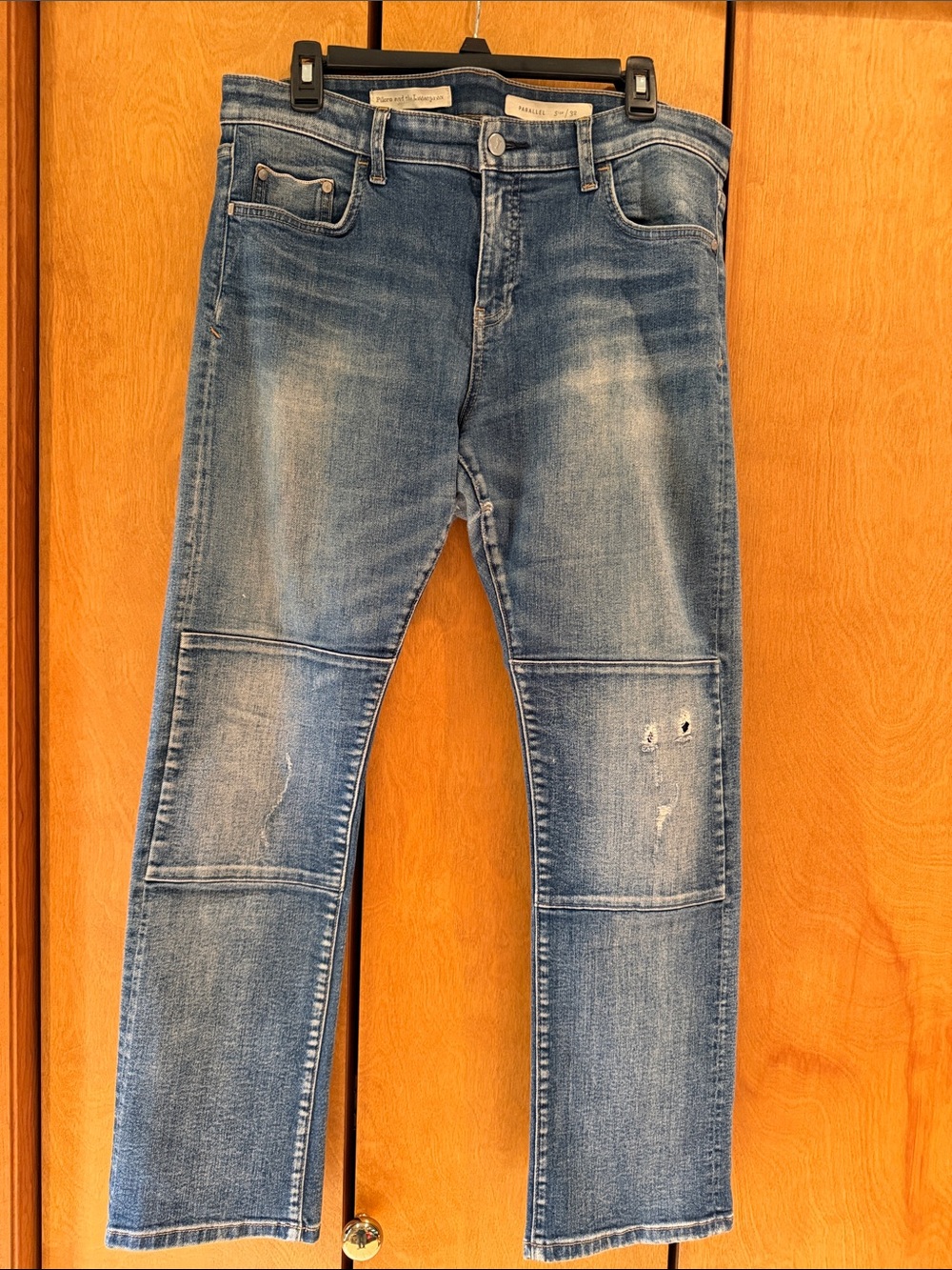 Pilcro and the Letterpress Parallel Women's Distressed Straight-Leg Jeans 32